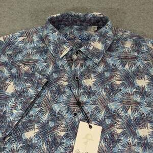 Robert Graham Morrone Shirt Mens 2XL Classic Fit Linen Blend Palm Floral NWT